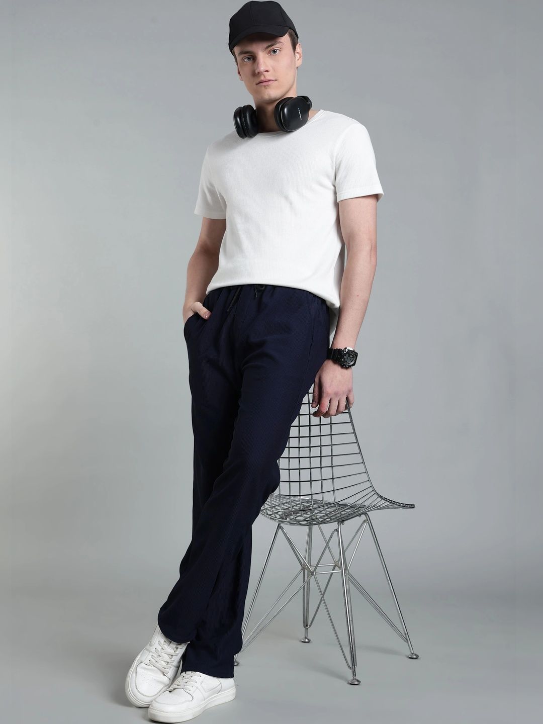 SZN Men Regular Fit Textured Training Track Pants-picture-21