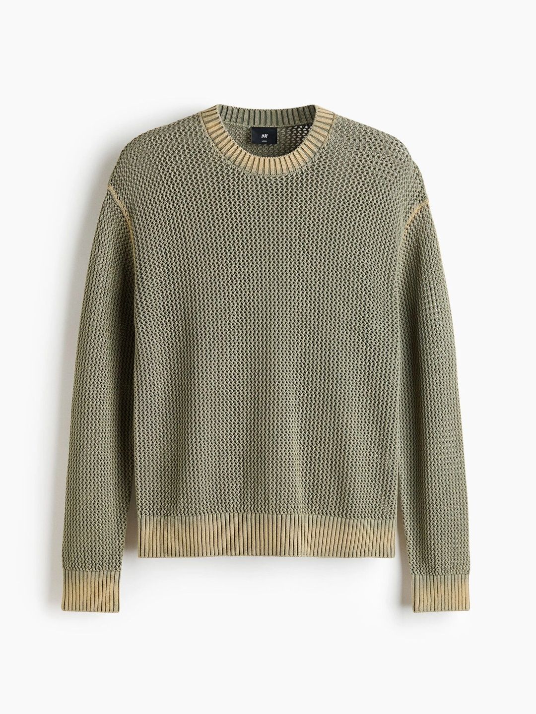 H&M Men Loose Fit Hole-Knit Cotton Jumper-picture-56