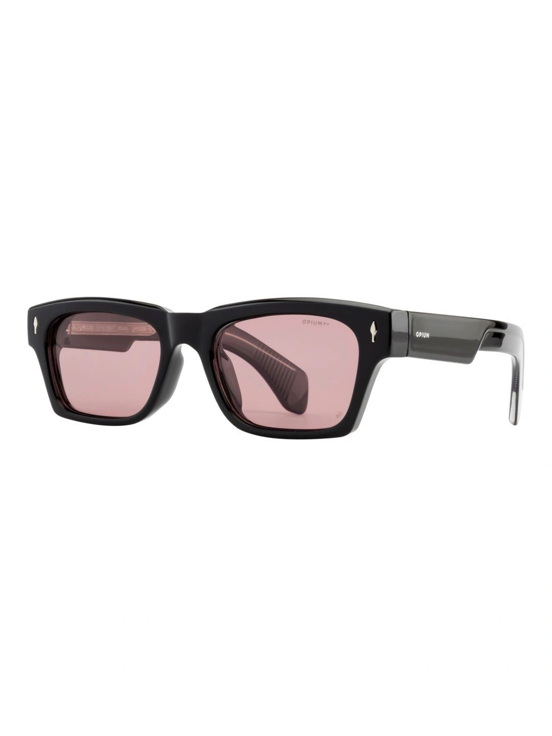 OPIUM Men Pink Lens & Black Rectangle Sunglasses with-image-41