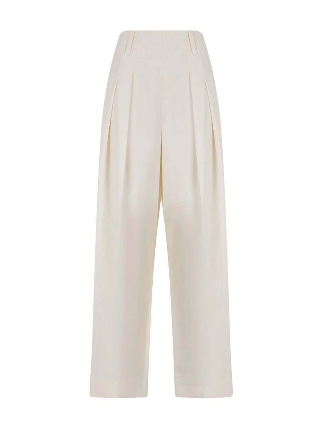 Victoria Beckham White Loose Pleated Pant-picture-15