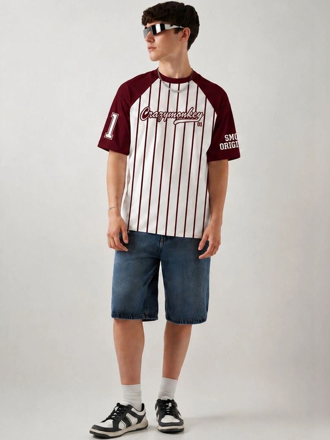 SMOSH Men Typography Striped T-shirt-picture-16