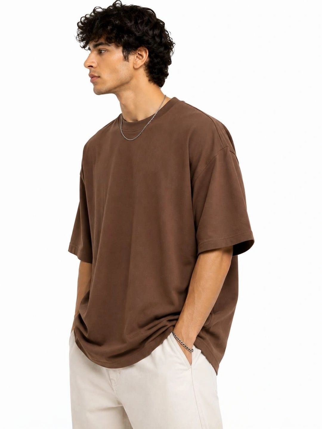 THE S LIVING Men Typography Printed Drop-Shoulder Sleeves T-shirt-picture-19
