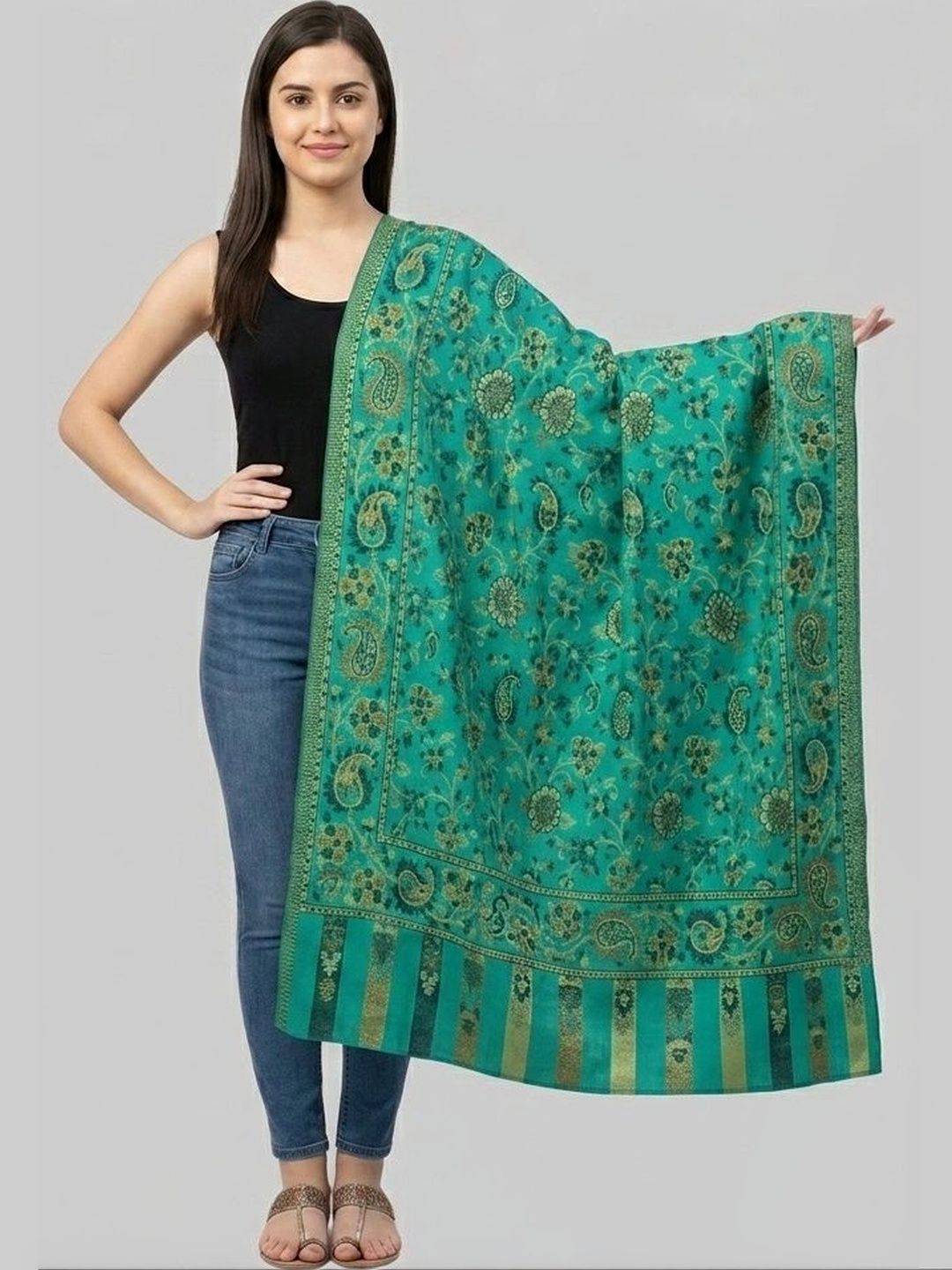 Soul Essence Women Ethnic Motifs Woven Design Shawl-picture-20