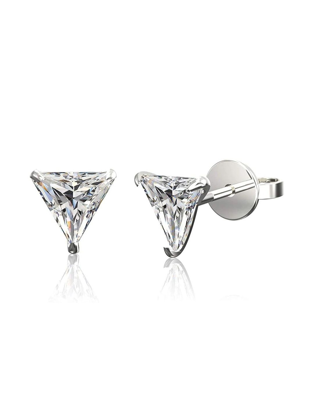 STERLINGLOW ABHOOSHAN Triangular Studs Earrings-picture-23