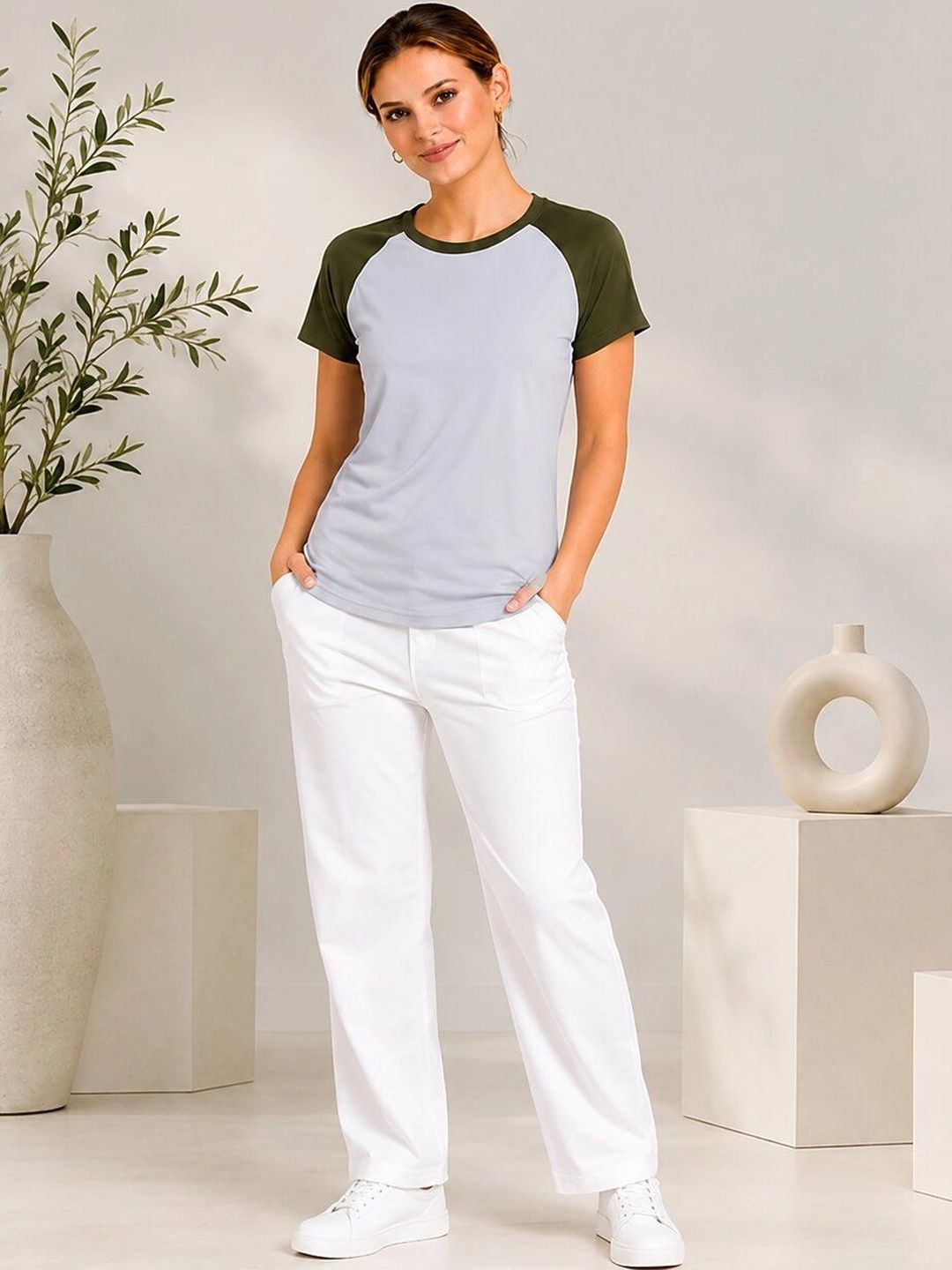 ZAVOOX Women Colourblocked T-shirt-picture-40