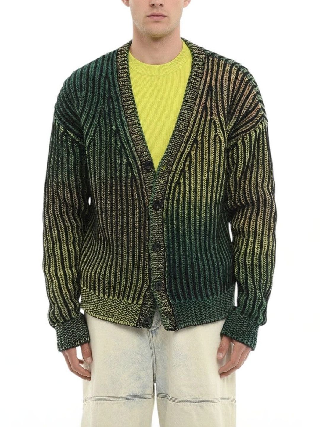 DIESEL Men Ribbed Woollen Cardigan-picture-16
