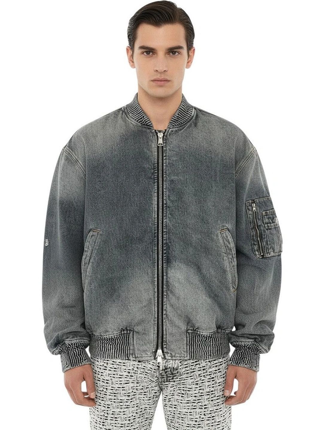 DIESEL Men Washed Bomber Jacket-picture-55