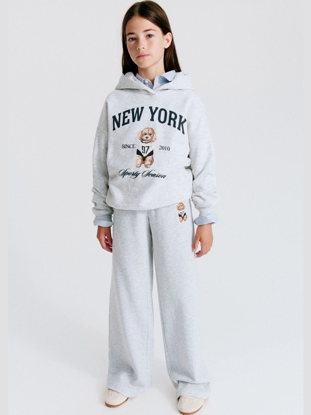 H&M Girls Straight-Leg Brushed-Inside Joggers-picture-10