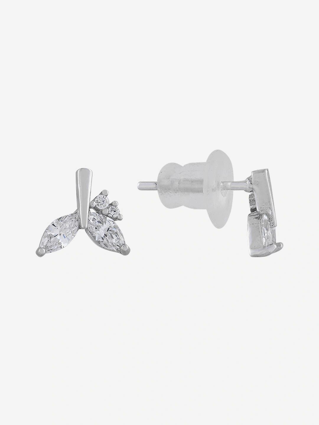 Kushal's Fashion Jewellery Leaf Shaped Studs Earrings-image-32