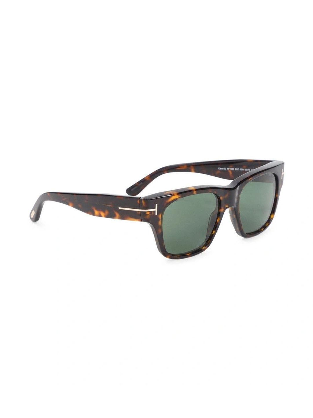 Tom Ford Unisex Green Lens & Brown Rectangle Sunglasses with-picture-12