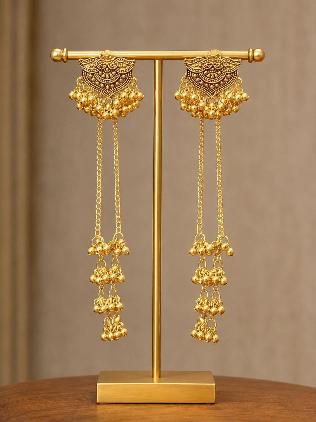SZN Geometric Jhumkas Earrings-image-42