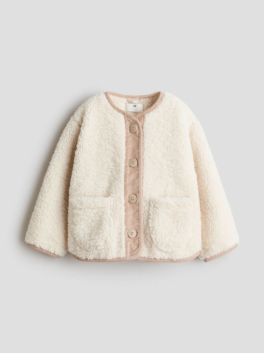 H&M Girls Corduroy-Detail Teddy Jacket-picture-45