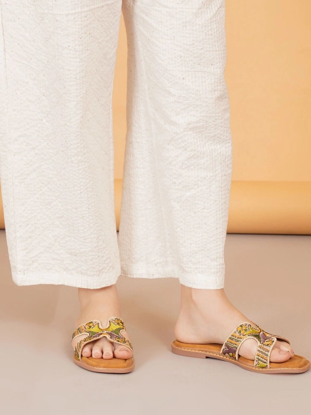 SELFIEE Women Embellished Open Toe Flats with Embroidered-picture-30
