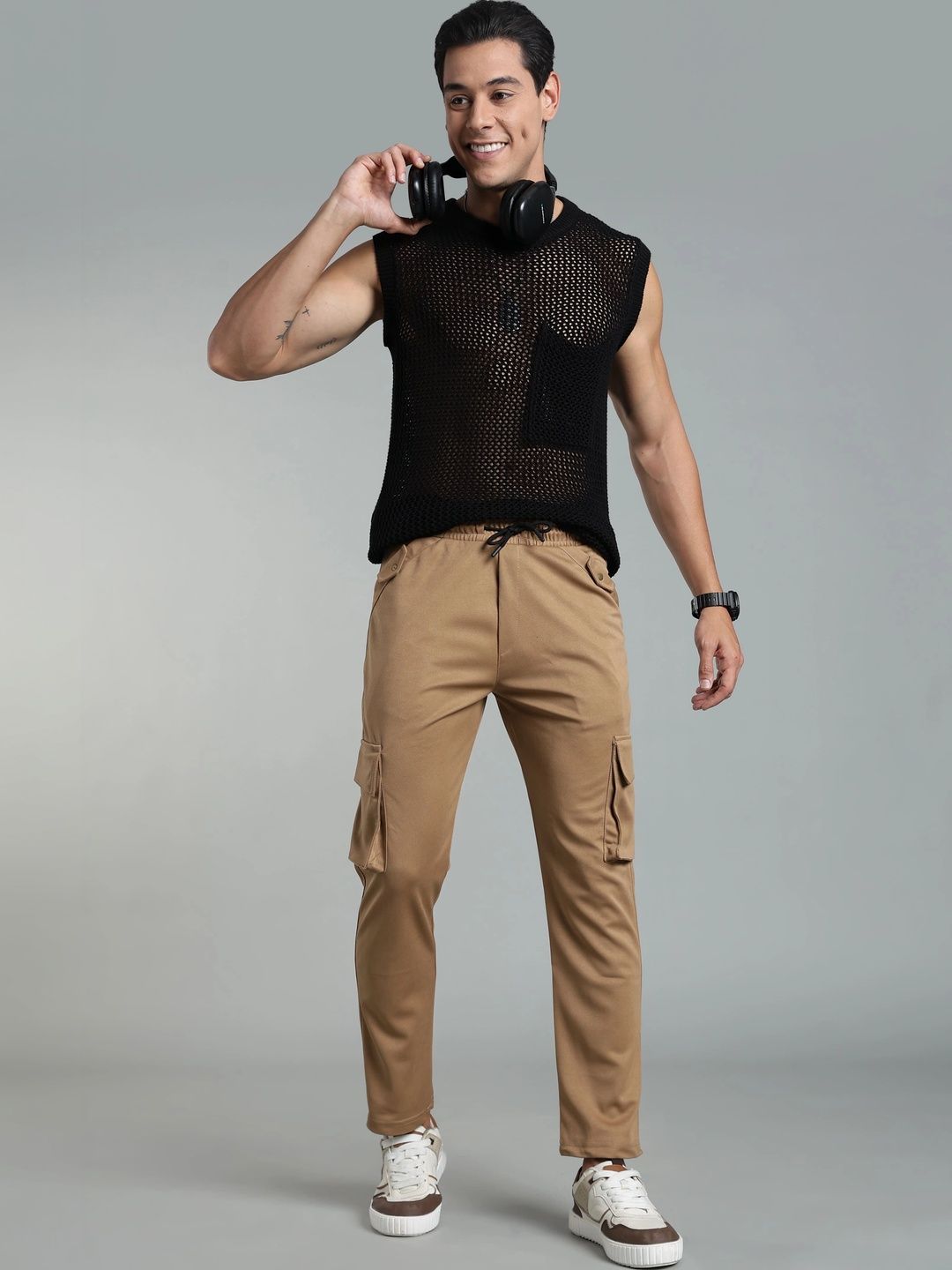 SZN Men Smart Mid-Rise Jogger Trousers-picture-15