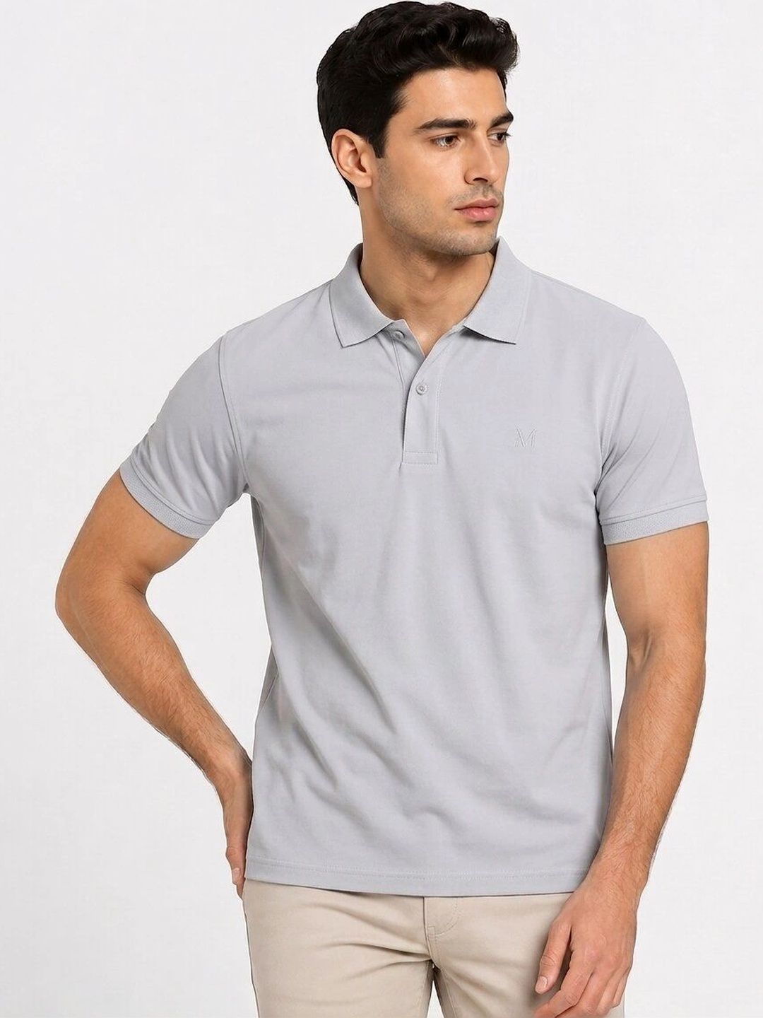 MAXZONE Men Polo Collar Pure Cotton T-shirt-picture-16