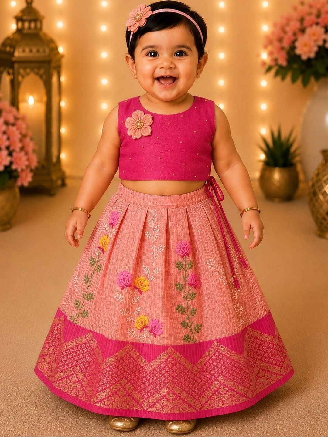 Babypattu Embroidered Lehenga With Choli-picture-20