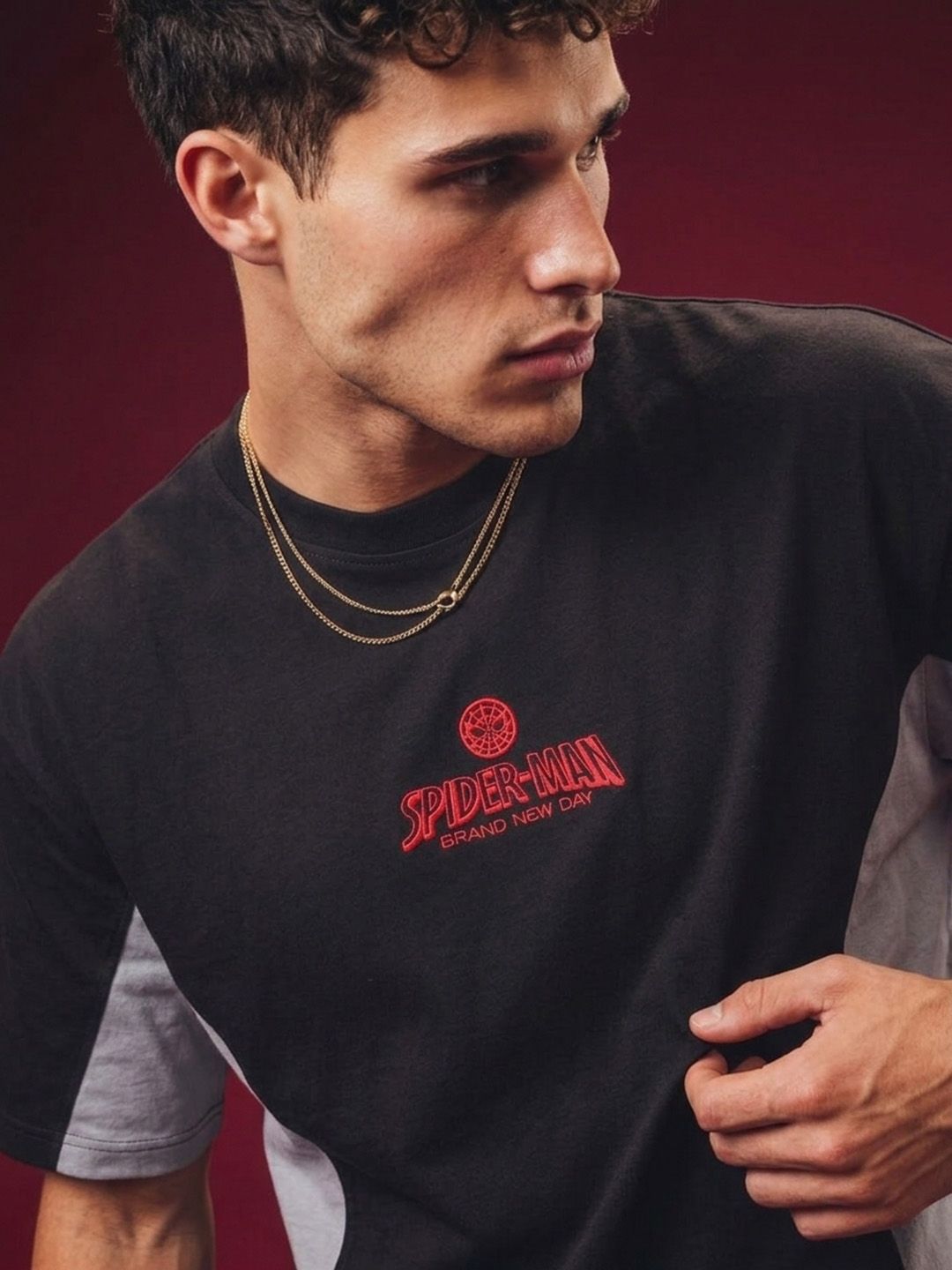glitchez Spider-Man Printed Drop-Shoulder Sleeves T-shirt-image-9