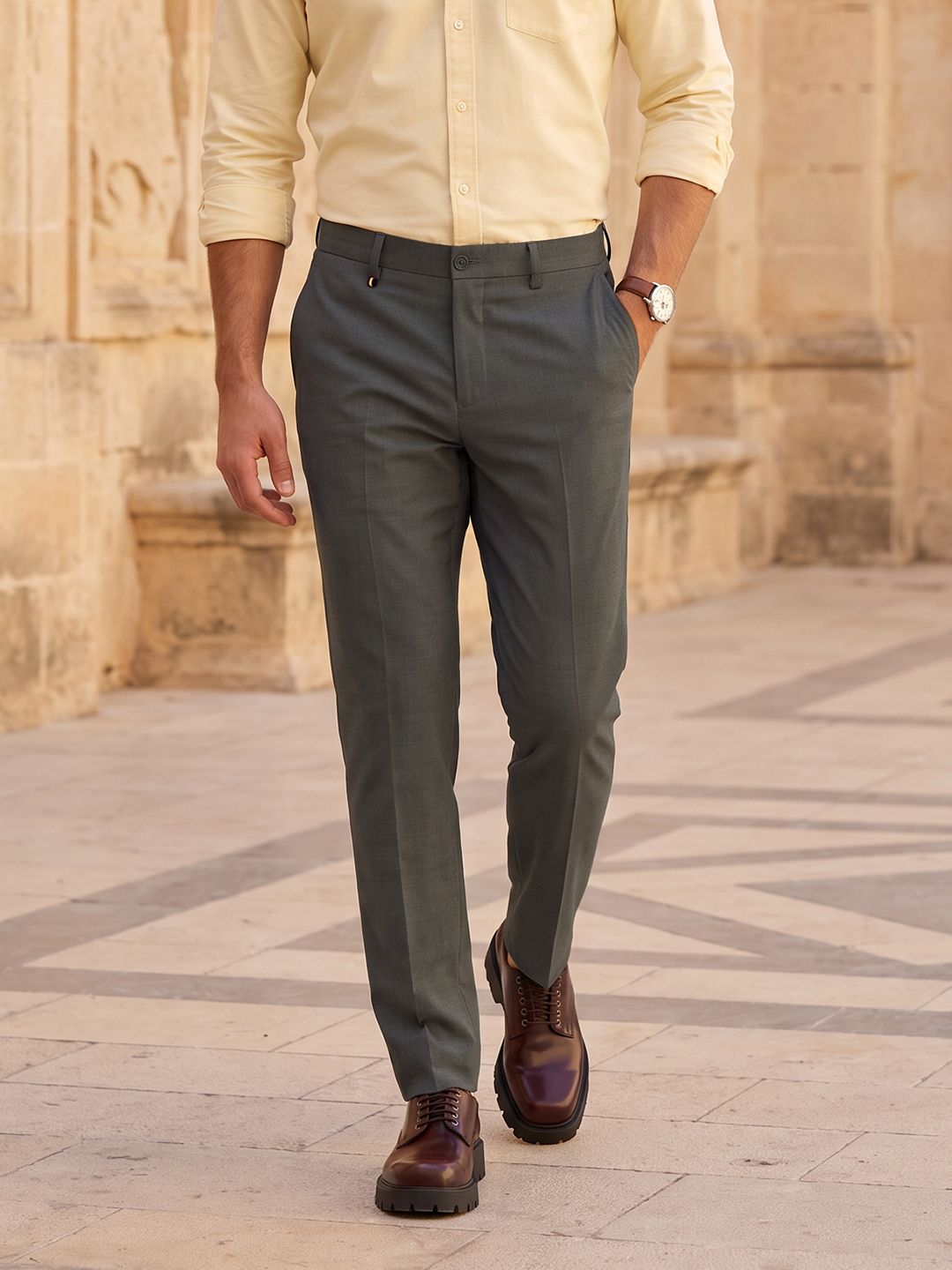 INVICTUS Men Slim Fit Formal Trousers-picture-31