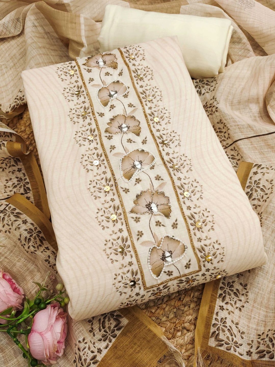 Maroosh Embellished Unstitched Dress Material-picture-54