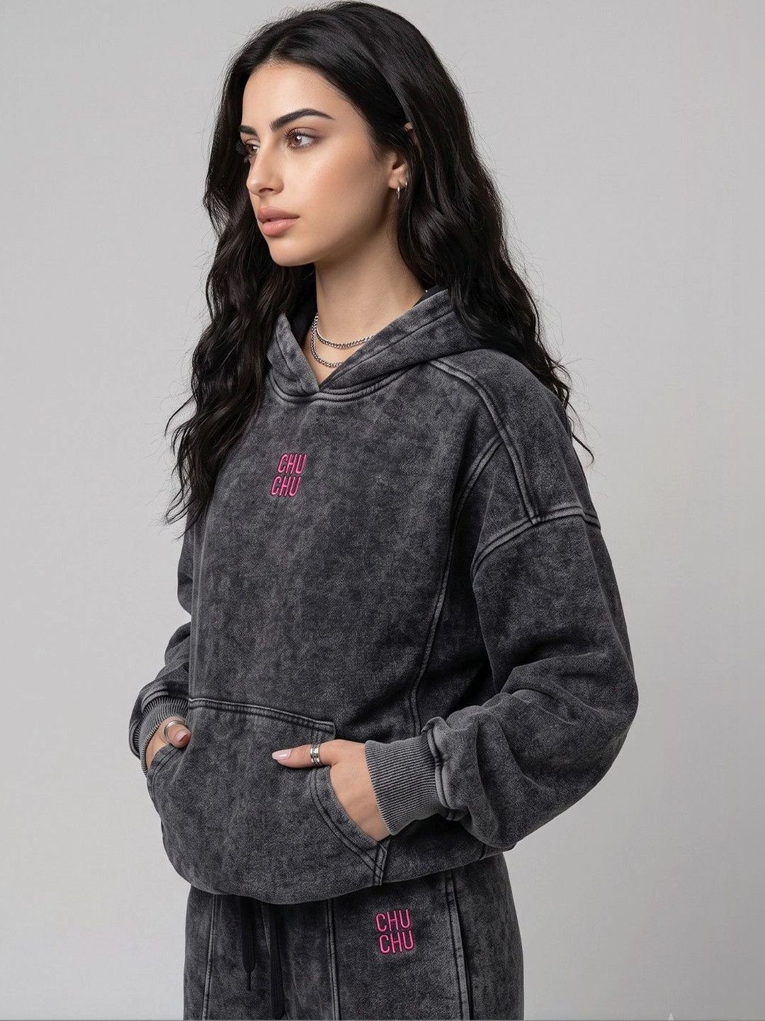 Suo Women Printed Hooded Sweatshirt-picture-55