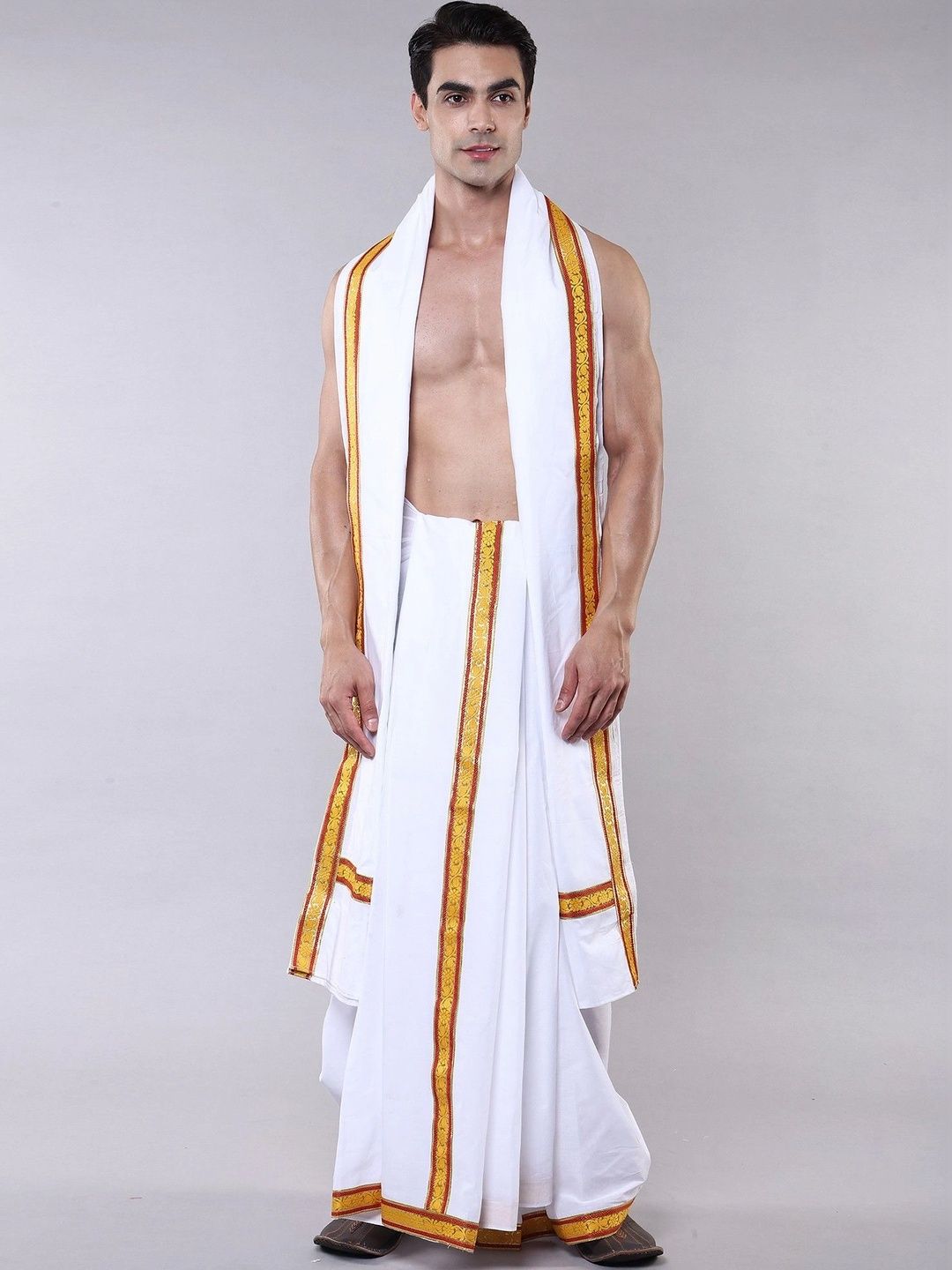 Exotic India Men Cotton Dhoti Dhotis-image-33
