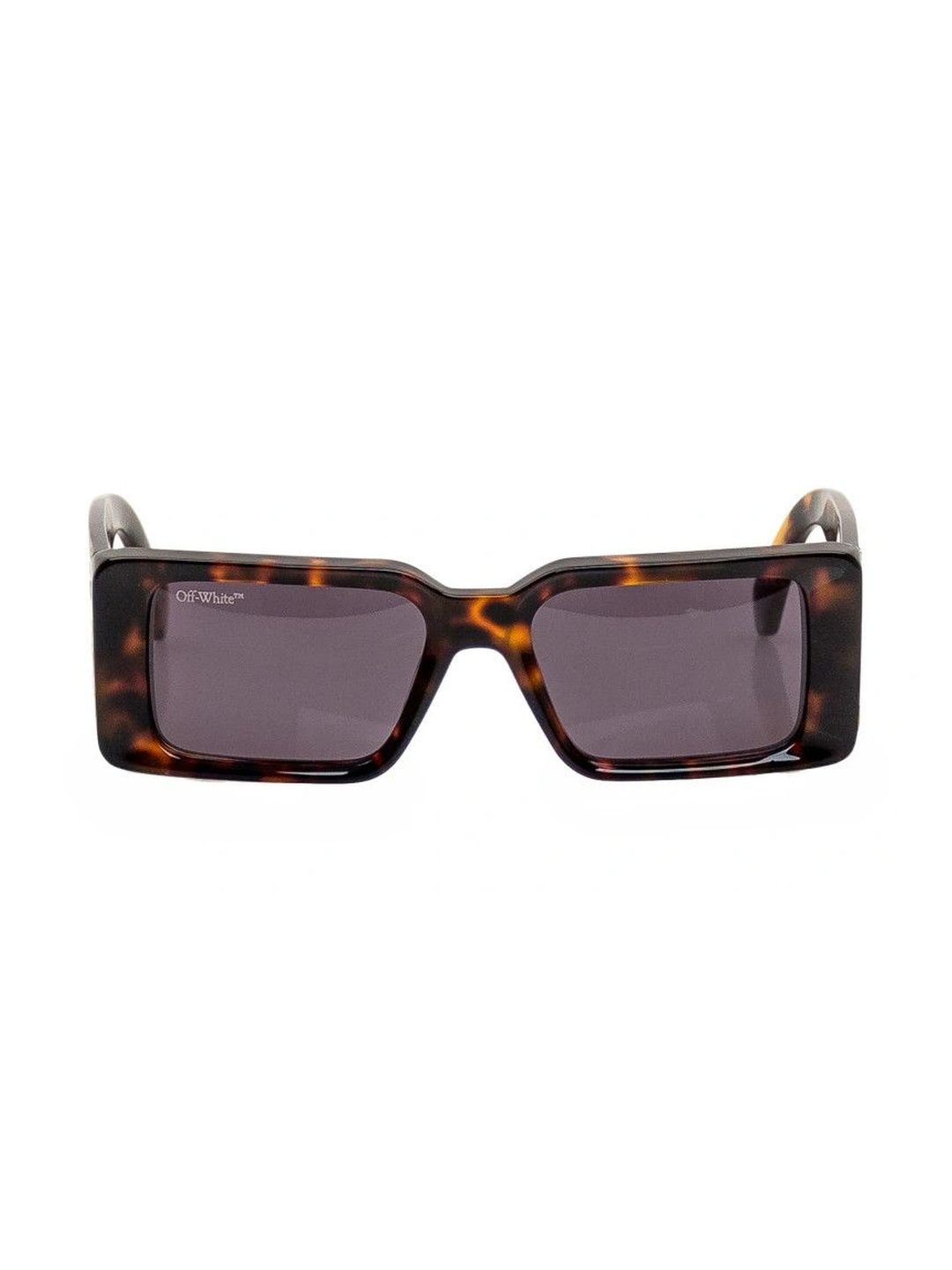 Off-White Men Black Lens & Brown Rectangle Sunglasses with-image-27