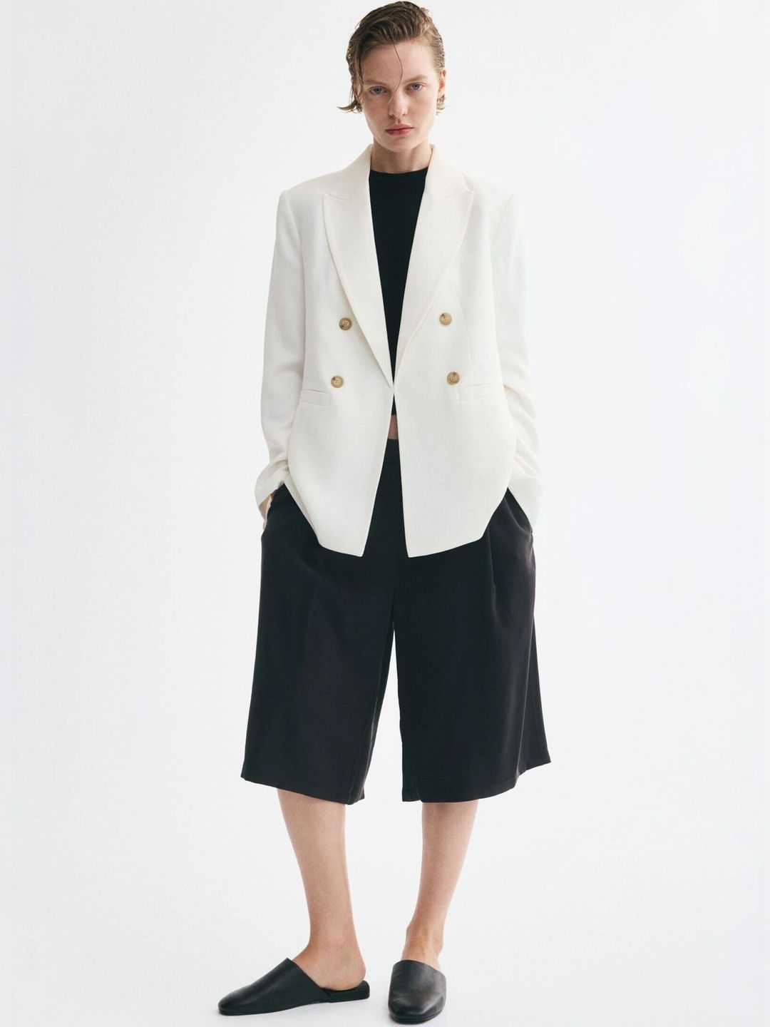 H&M Women Double-Breasted Viscose-Blend Blazer-picture-38