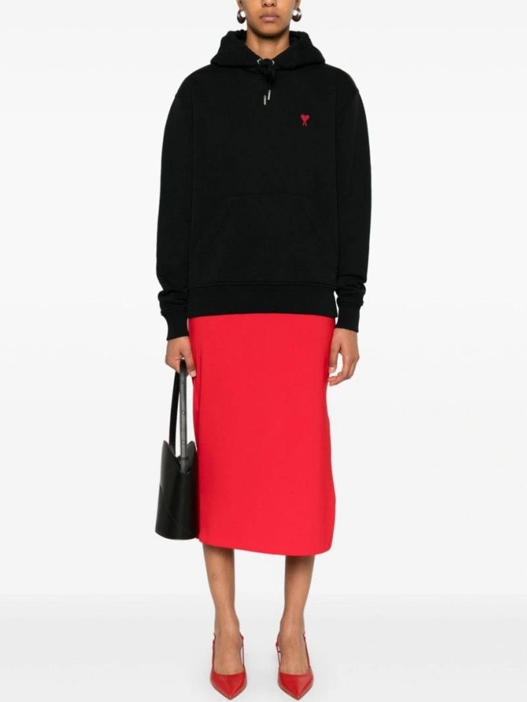 Ami Paris Women Hooded Sweatshirt-picture-11