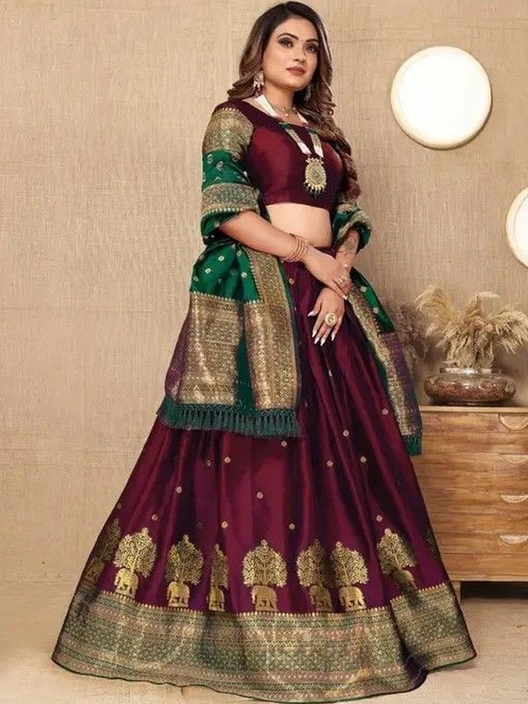 tathastufab Unstitched Lehenga & Blouse With Dupatta-picture-18