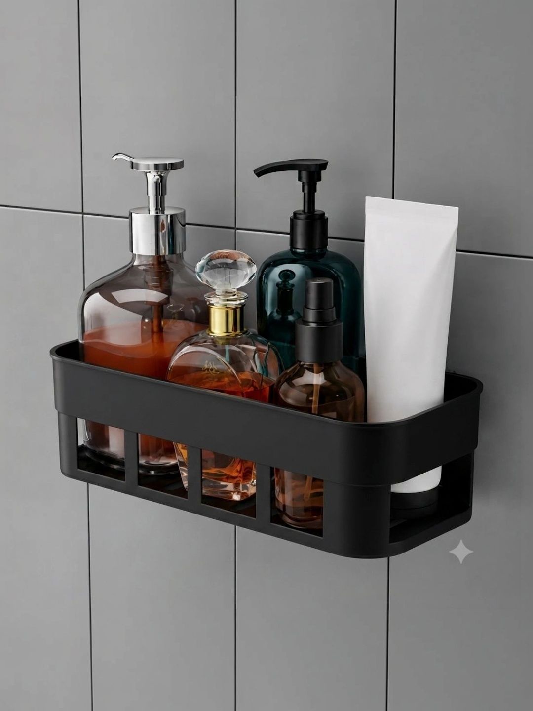 Klivon Black Solid Plastic Bathroom Caddy-picture-57