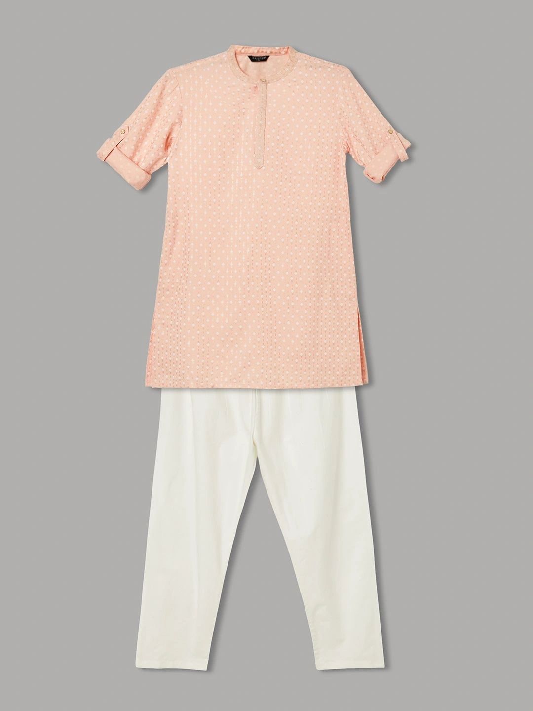 Melange by Lifestyle Boys Printed Regular Kurta with Trousers-picture-50