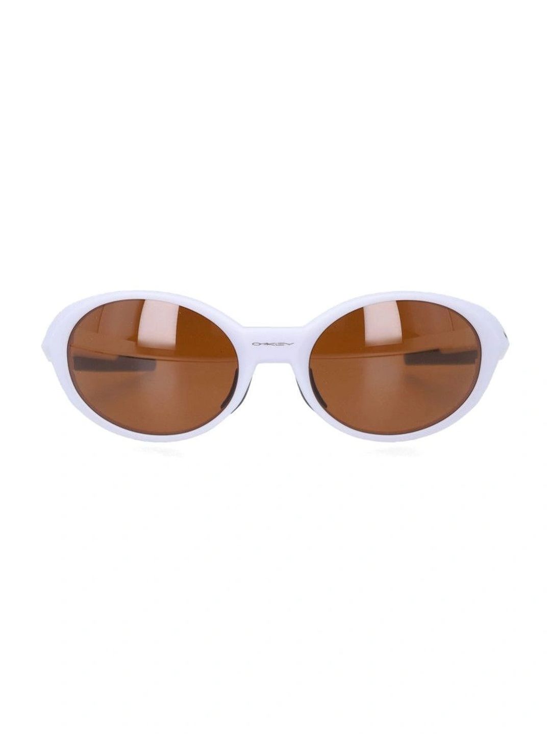 OAKLEY Unisex Brown Lens & White Oval Sunglasses with-image-32