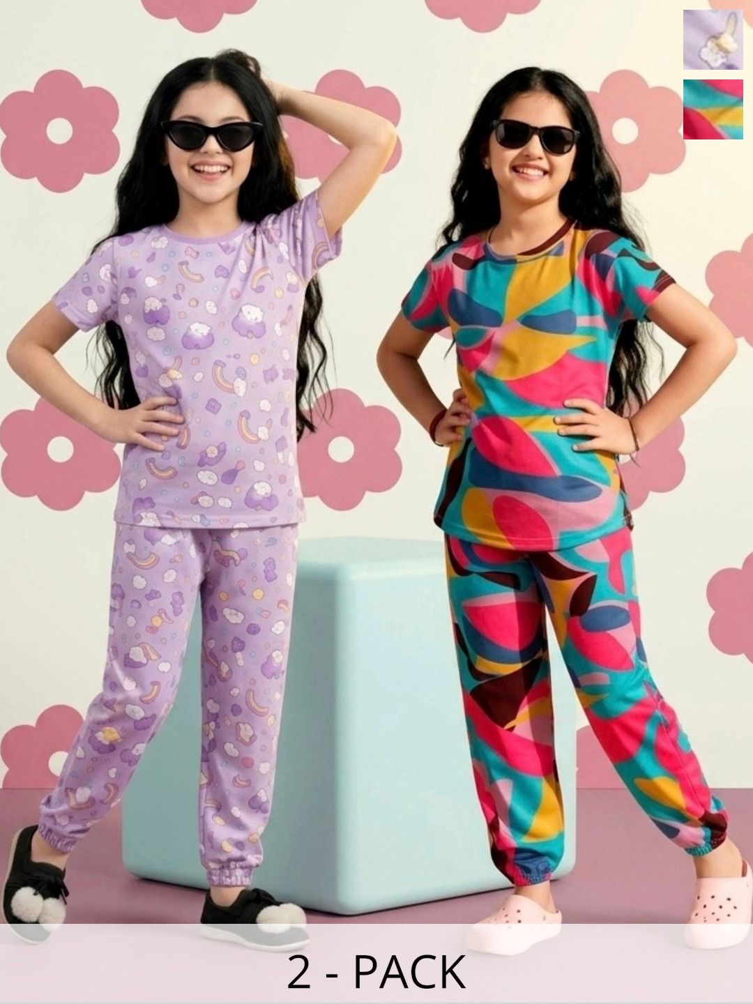 BAESD Girls Printed Short Sleeves Nightdress-picture-30