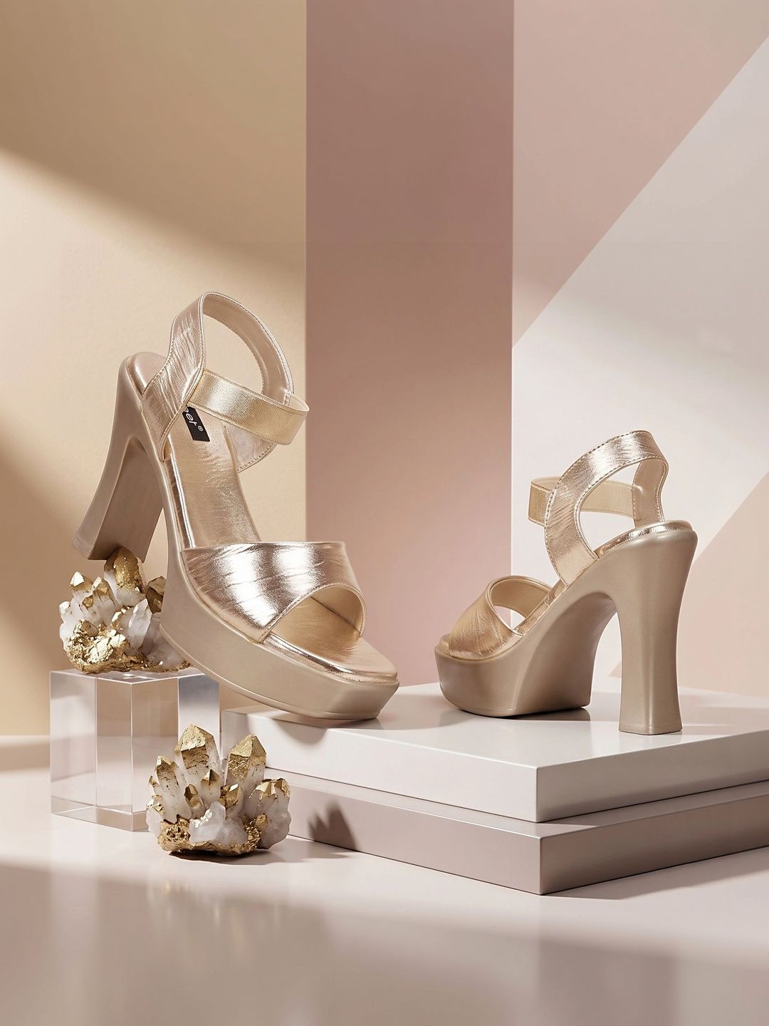 Luvfeet Textured Party Block Sandals-picture-30