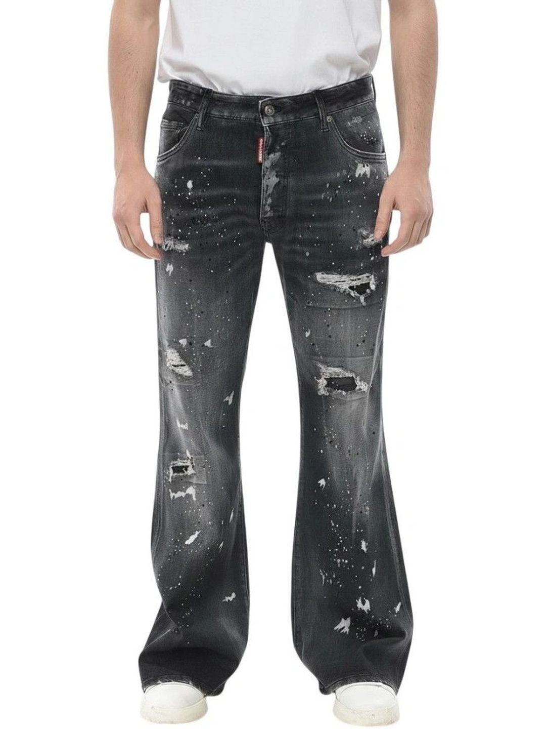 Dsquared2 Men Flared Mid-Rise Highly Distressed Coated Jeans-picture-39