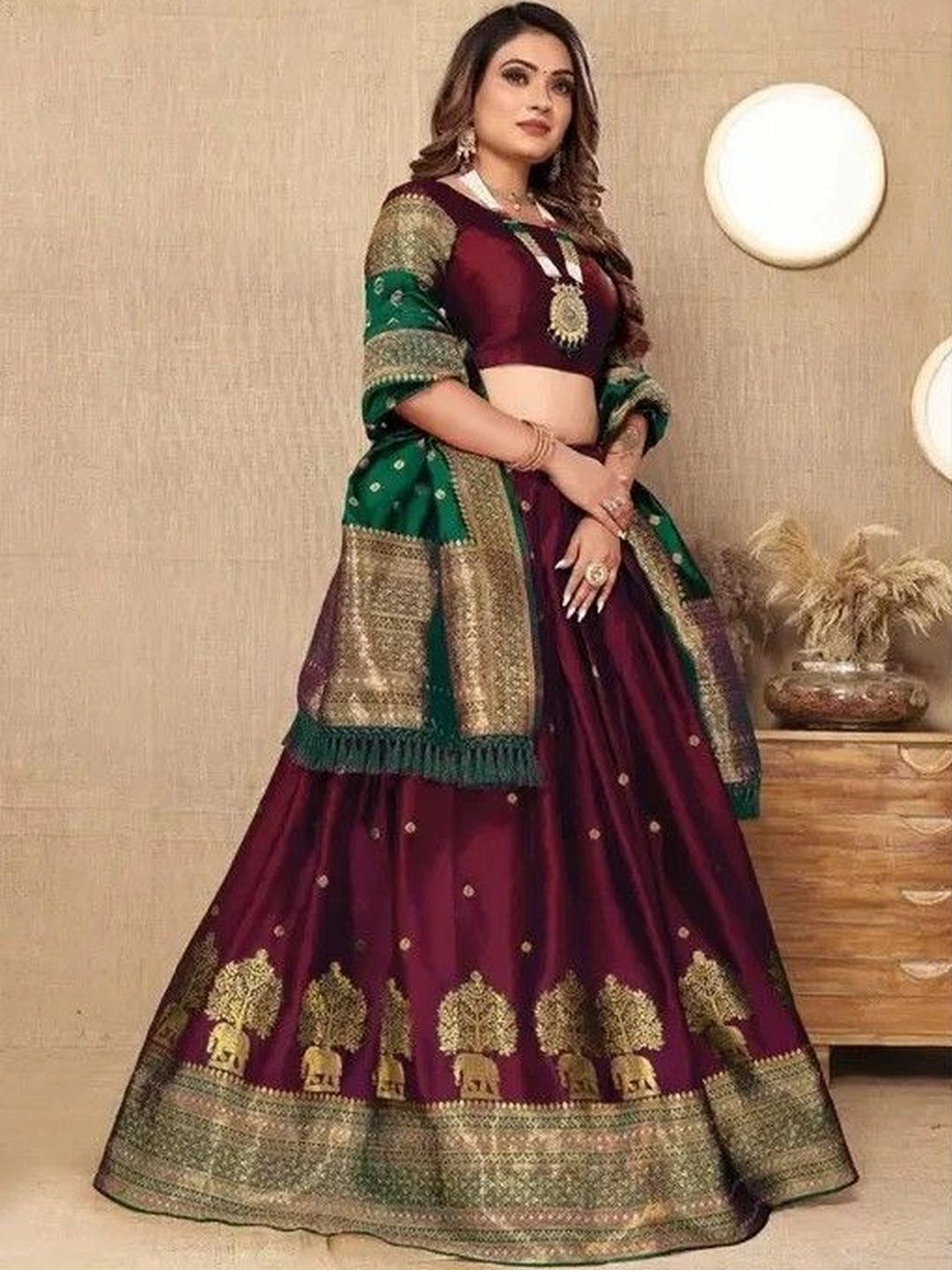 tathastufab Unstitched Lehenga & Blouse With Dupatta-picture-40