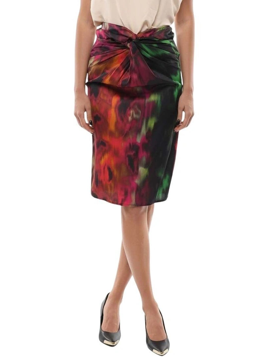 HERSKIND Women Tie and Dye Knee Length Wrap Skirt-picture-11