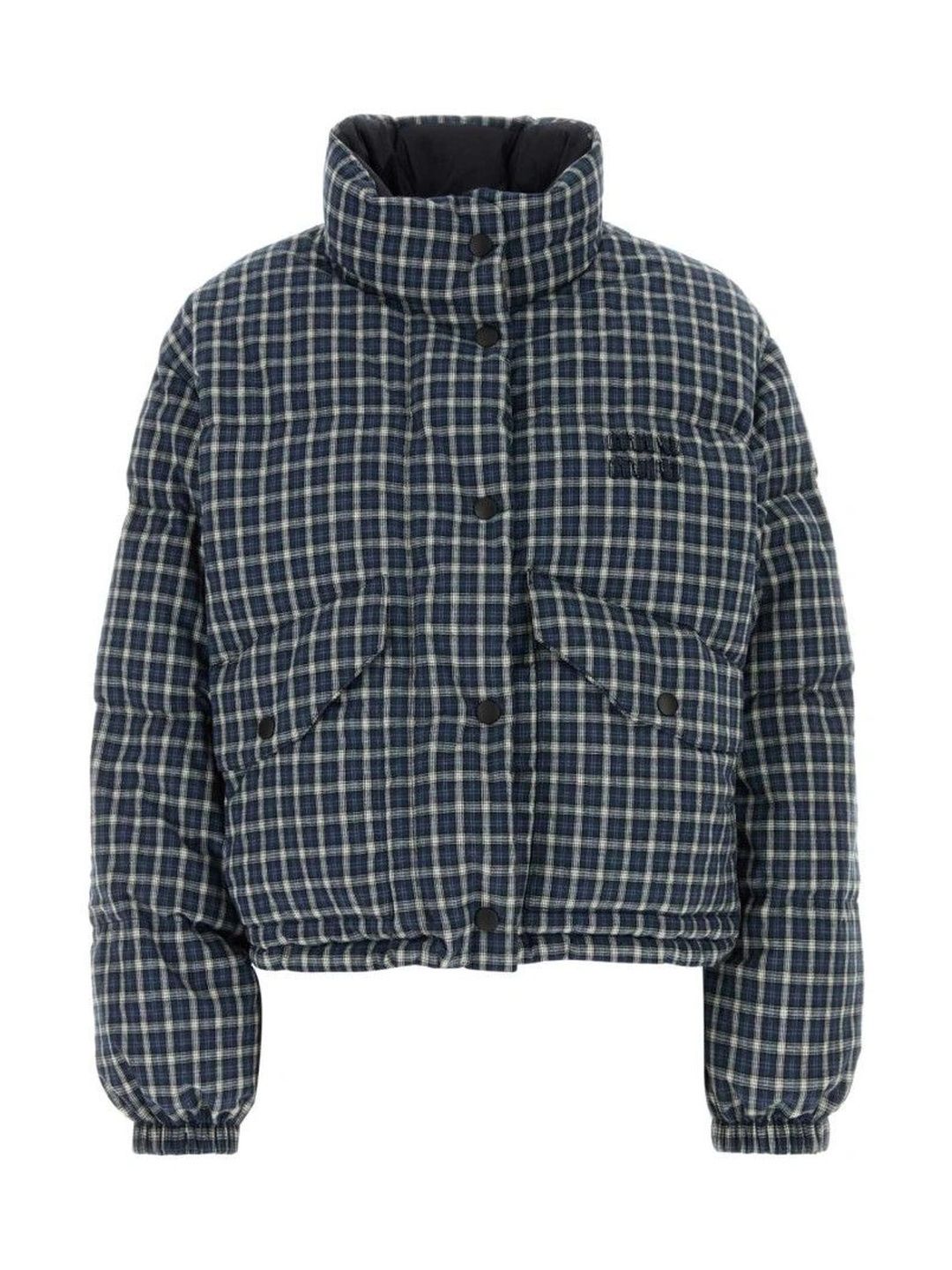 Miu Miu Women Checked Puffer Jacket-image-3