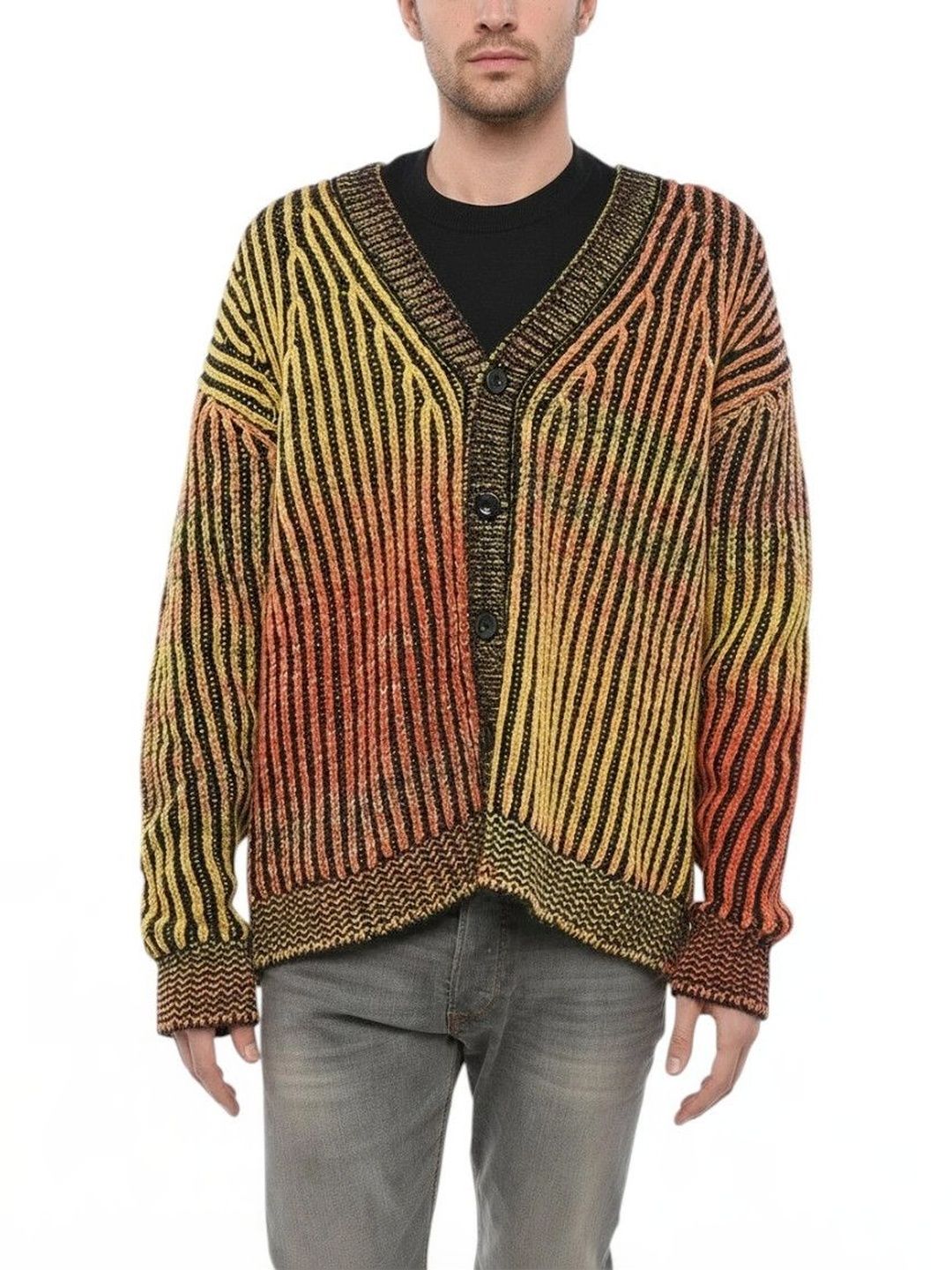 DIESEL Men Striped Woollen Cardigan-picture-22