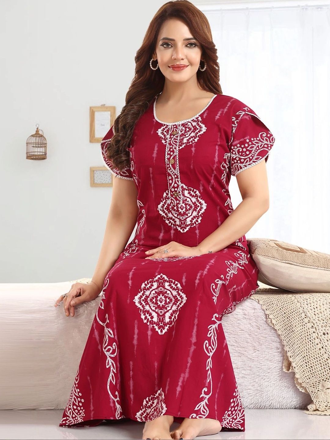 TRUNDZ Printed Maxi Nightdress-picture-42