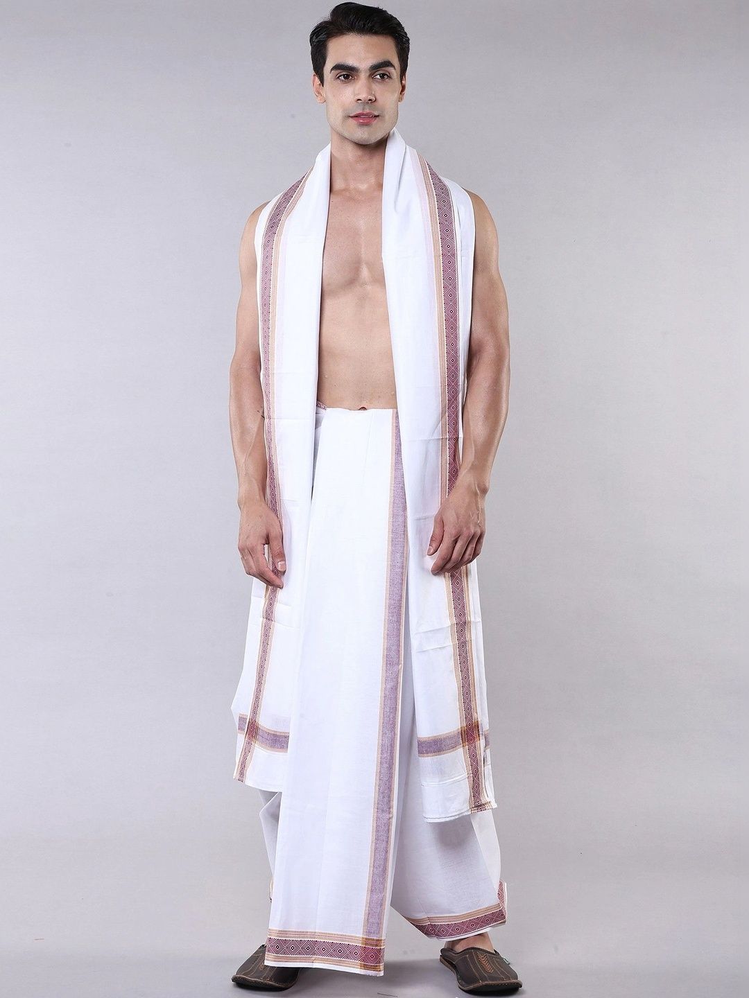 Exotic India Men Cotton Dhoti Dhotis-image-23