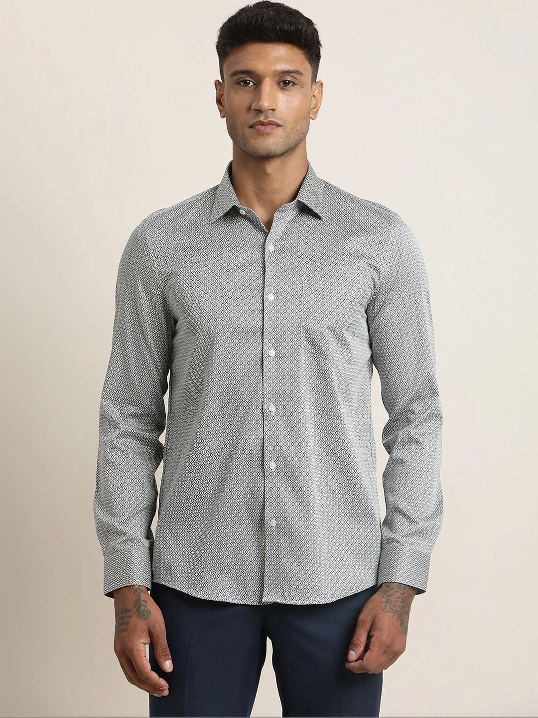 Turtle Men Standard Slim Fit Printed Formal Shirt-picture-27
