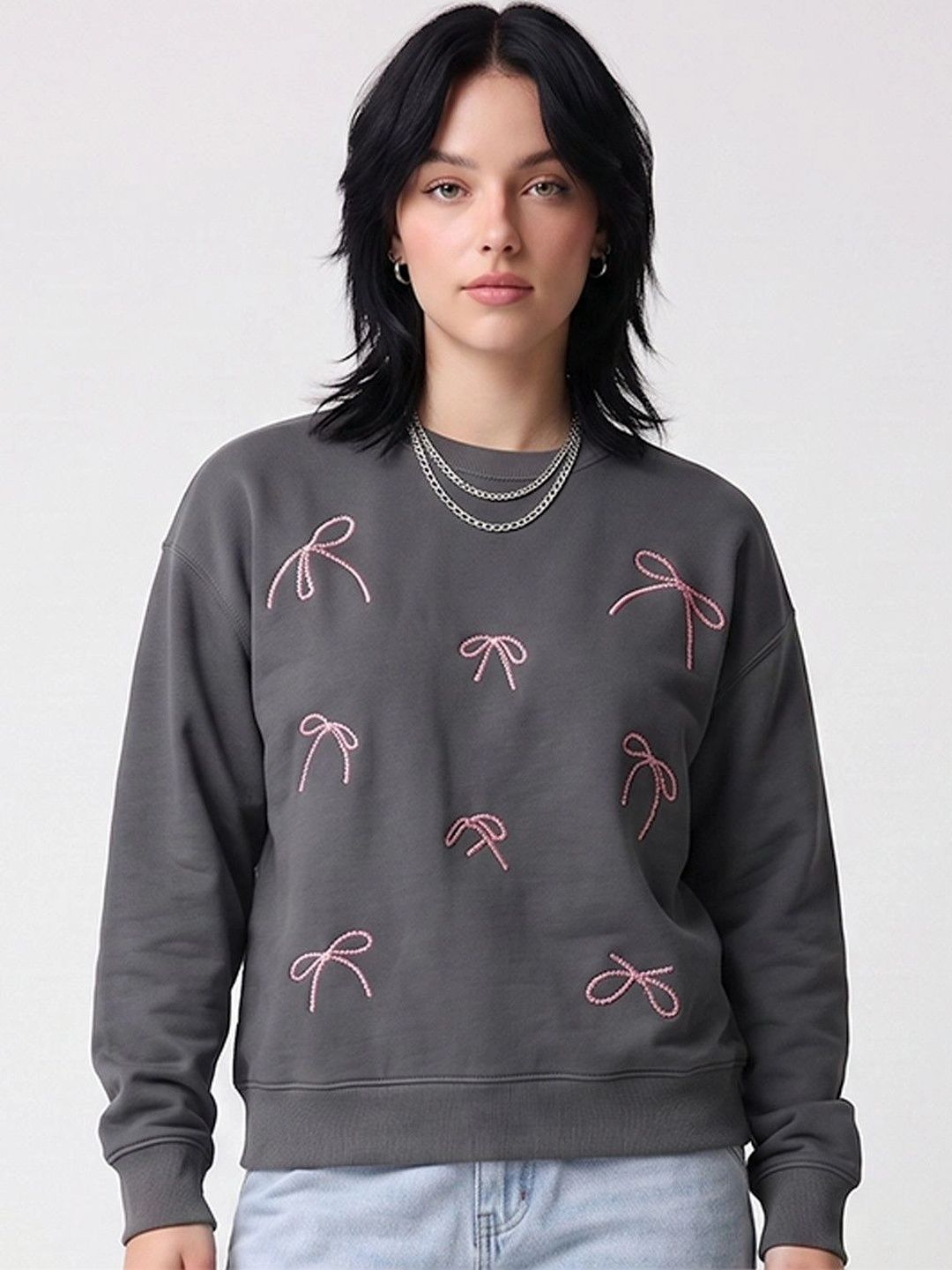 Suo Women Embroidered Sweatshirt-picture-13