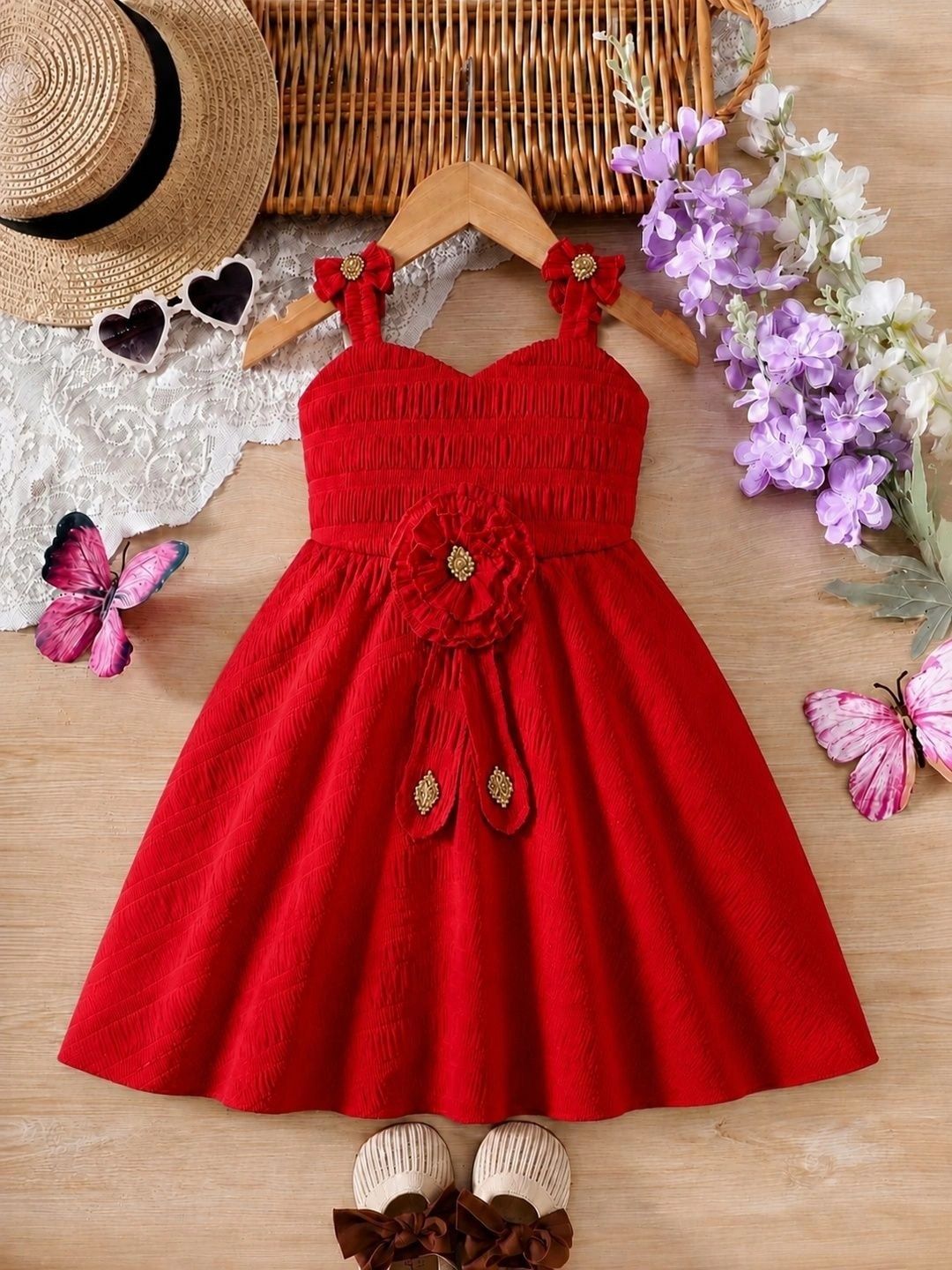Satjal Fab Ruffled Crepe A-Line Dress-picture-13