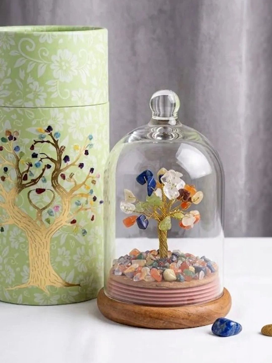 Gems Basket White Curio Showpiece-image-5
