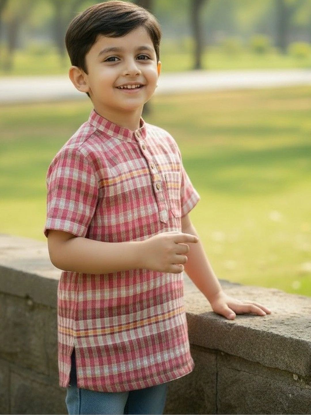 Cot'N Soft Boys Checked Kurta-picture-26