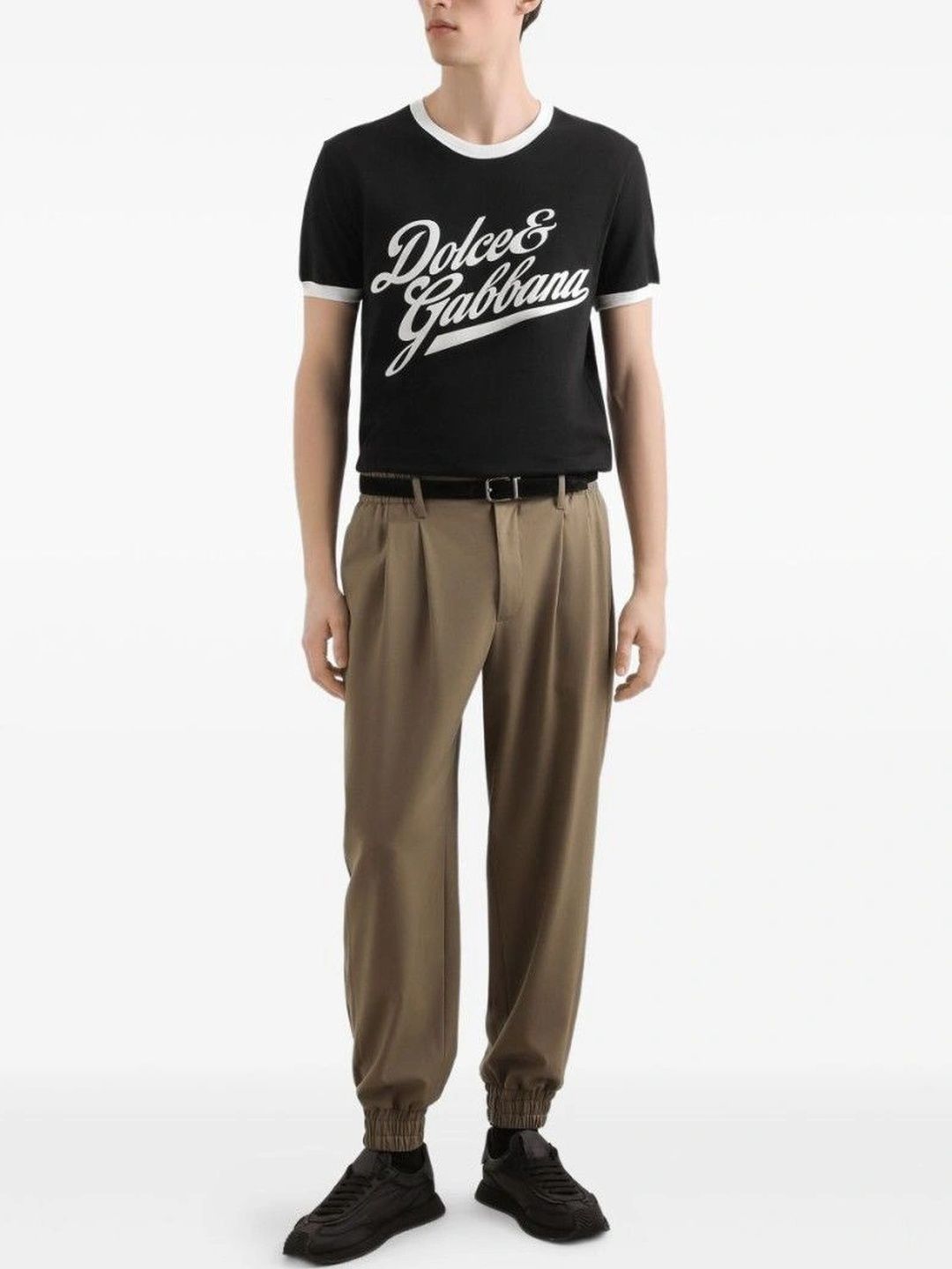 Dolce & Gabbana Men Printed Round Neck Short Sleeves T-shirt-image-35