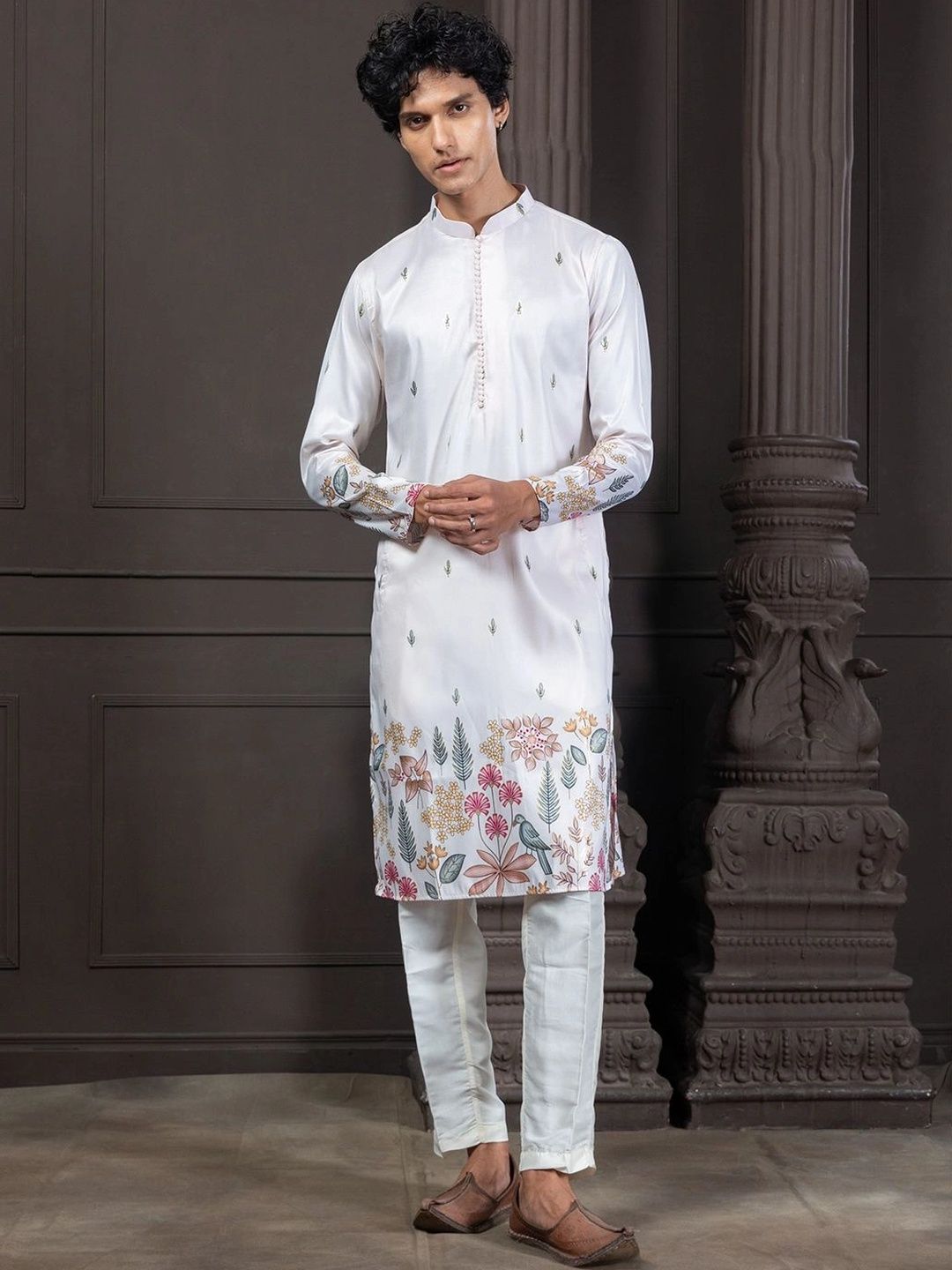 EKYAA Men Floral Printed Floral Kurta-image-38