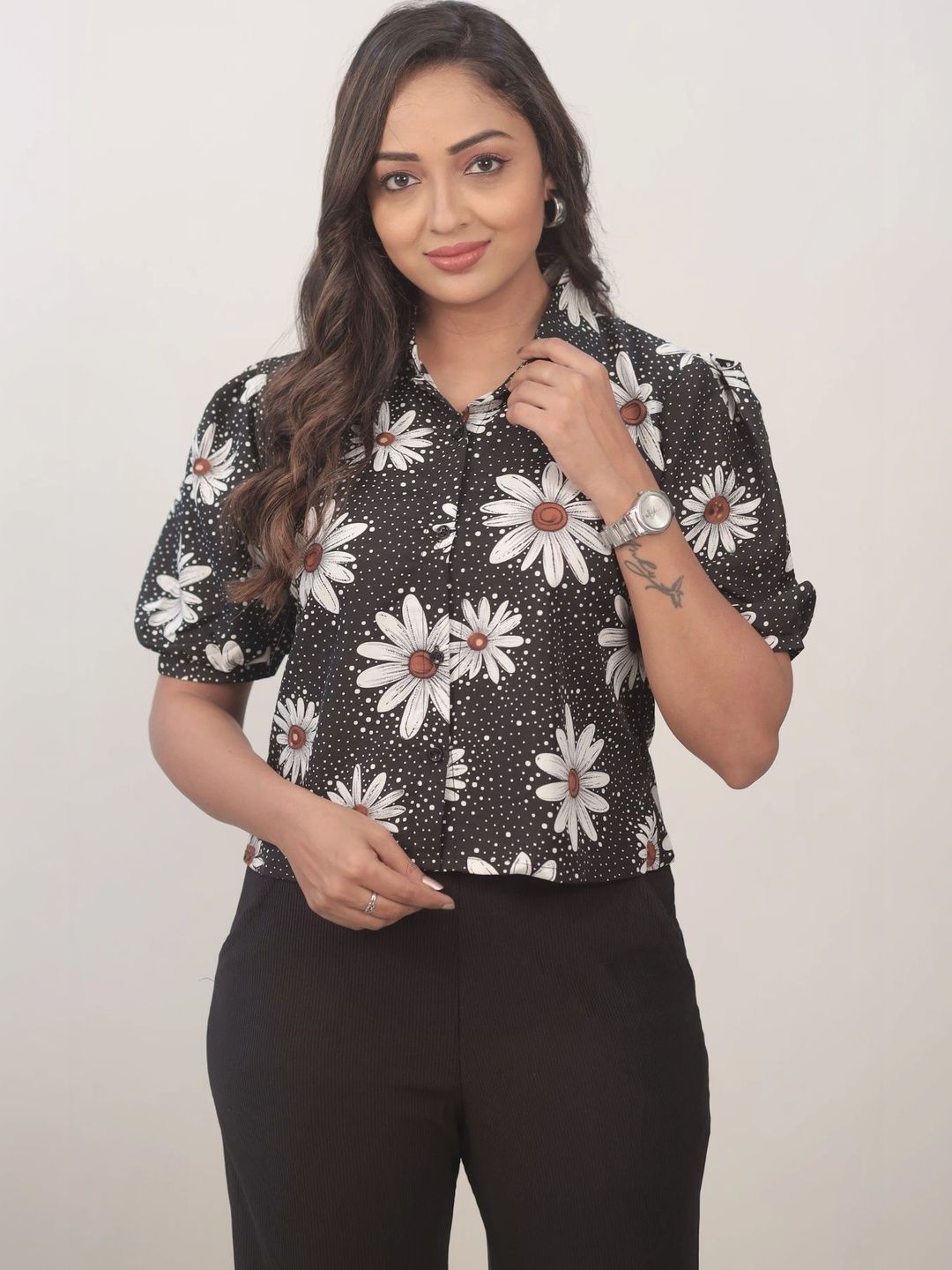 DIVA LUXORA Floral Print Puff Sleeve Top-picture-14