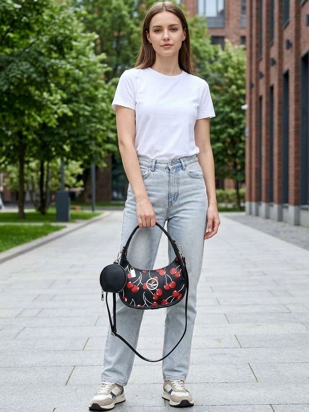 CORSICA Floral Printed PU Half Moon Shoulder Bag-picture-13
